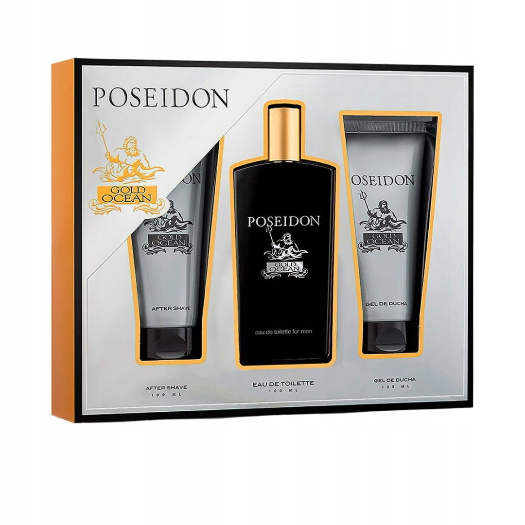 Sada parfémů pro muže Poseidon Poseidon Gold For Men Edt 3 díly