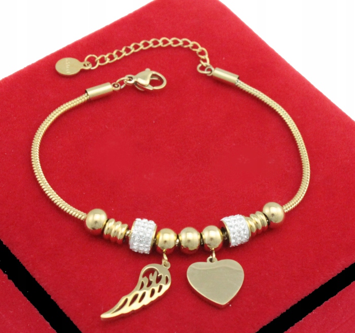 

Bransoletka Złota Modułowa Heart Stal Chirurgiczna