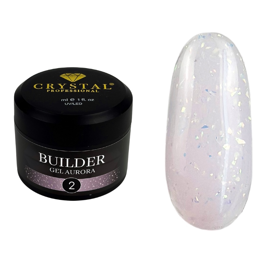Stavební gel na nehty Builder Gel Aurora #2 30 ml Hema TPOFree CrystalPro