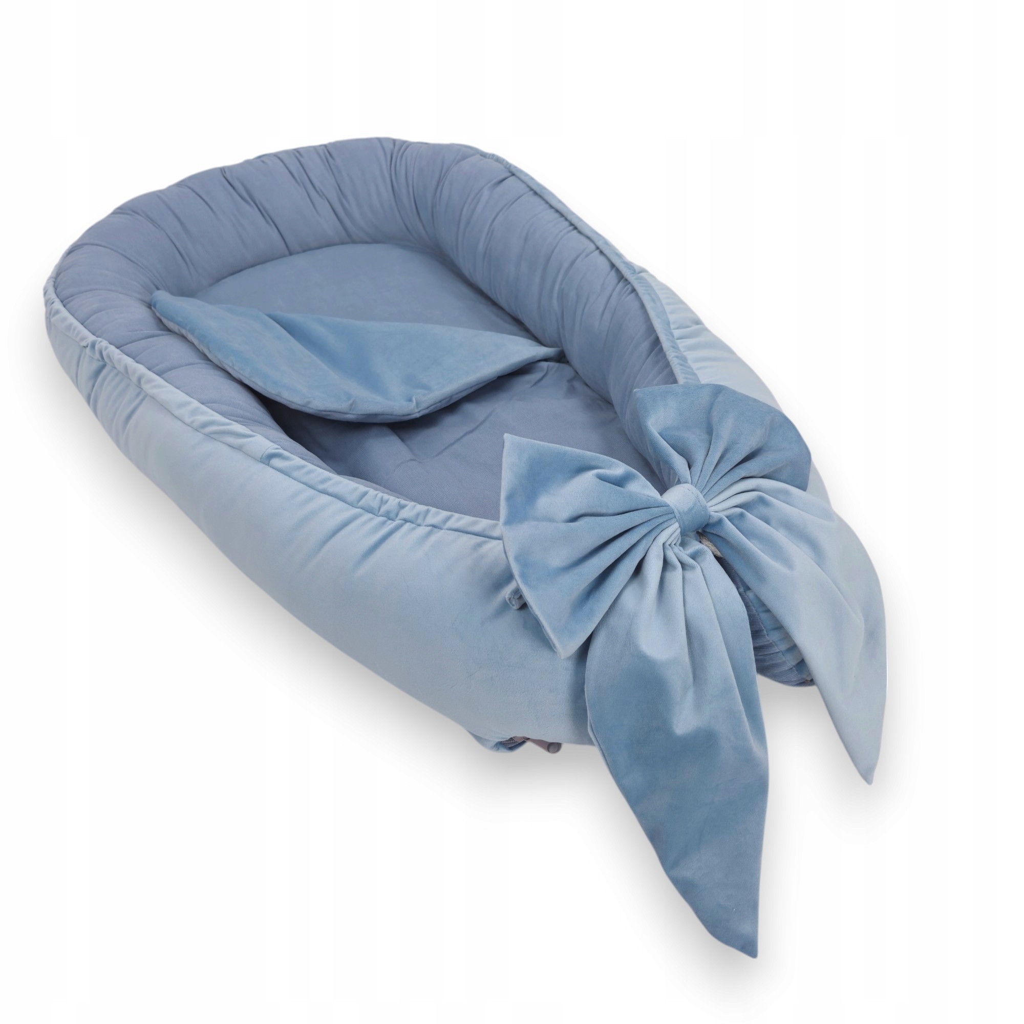 Kokon niemowlęcy z sztruksu bawełnianego baby blue Koell