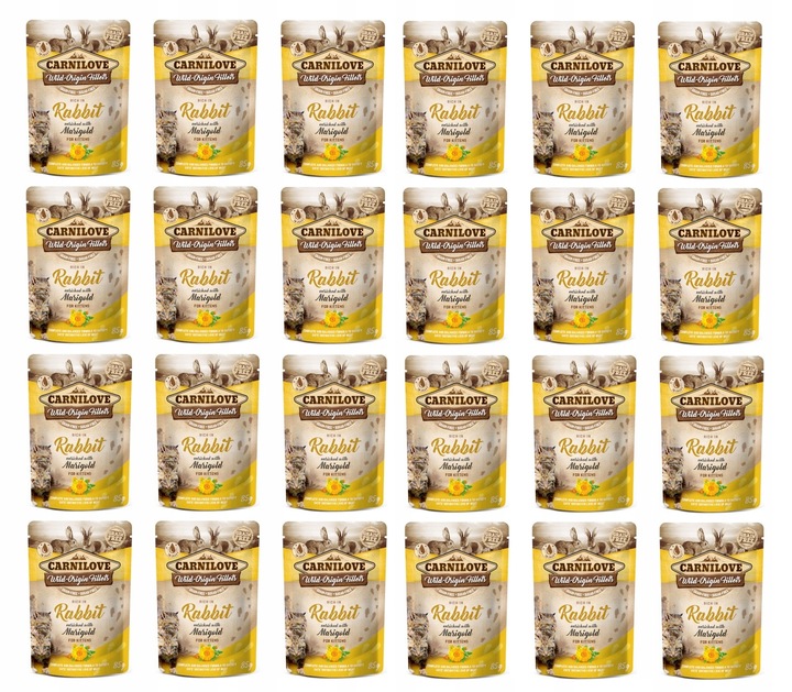 Levně Carnilove Cat Pouch Králík a měsíček Rabbit Kitten kapsička 24 x 85 g 24 balení