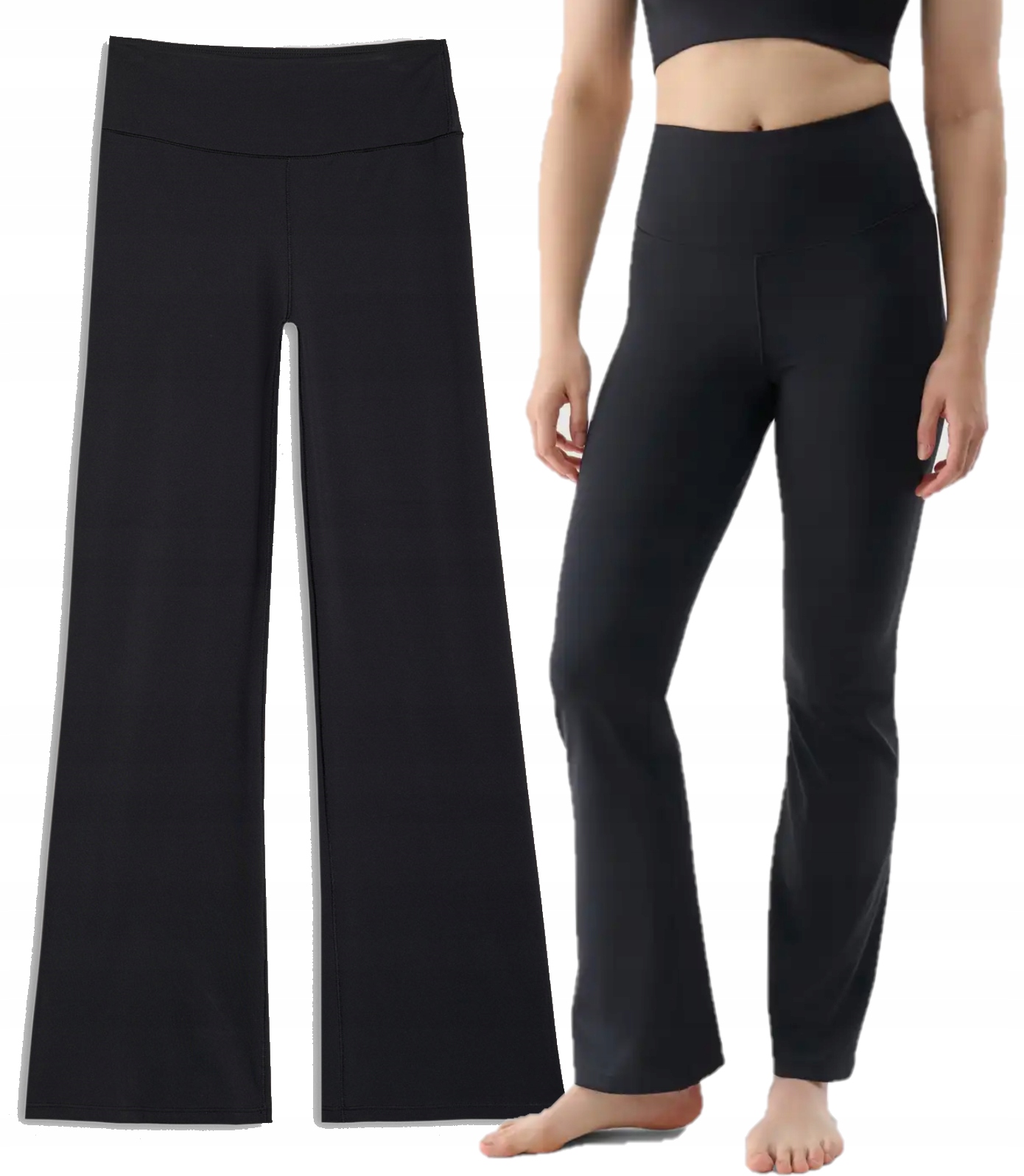 Czarne legginsy z rozszerzanymi nogawkami 4F TFTIF324 M