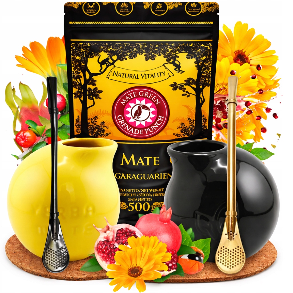 Sada Limoncello Mate Green Grenade Punch 2x Matero Bombilla