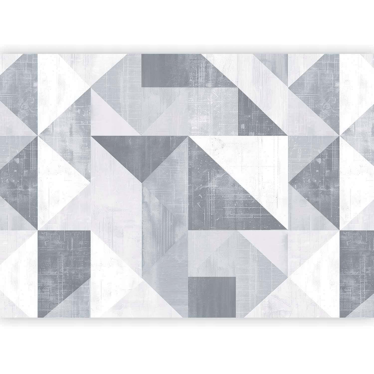 Fototapeta 3D Geometrické Trojúhelníky Art Deco Šedá Tapeta Do Obývacího Pokoje 400x280