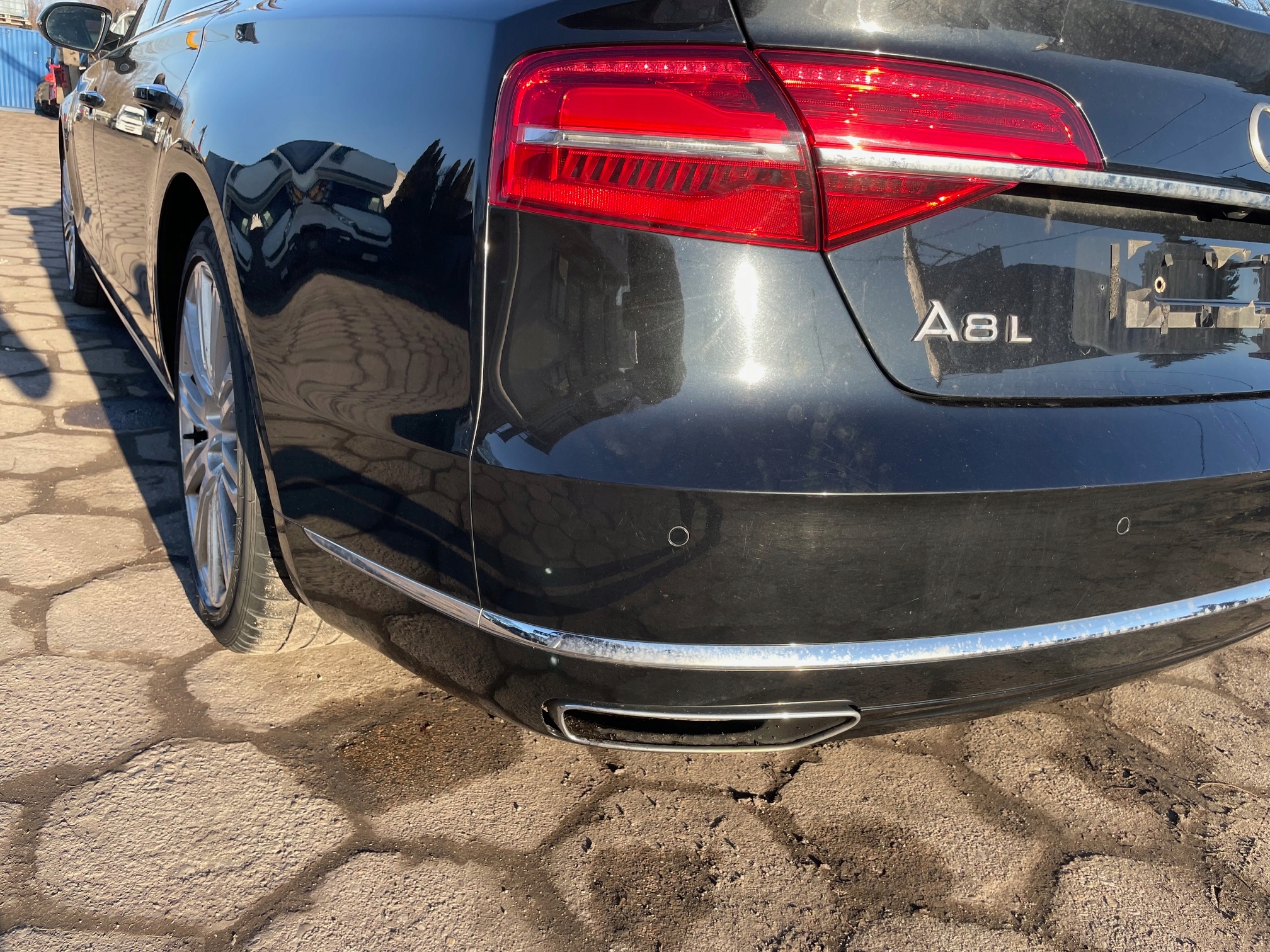 AUDI A8 D4 LIFT complete rear part MATRIX bumper rear part trunk door lights