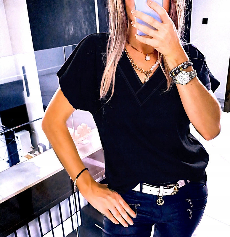 . BIAŁA BLUZKA ELEGANCKA DUŻE ROZMIARY PLUS SIZE 44 Marka bez marki