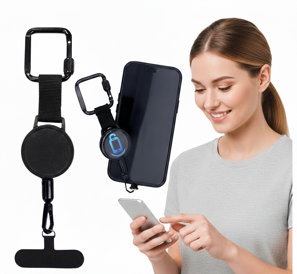 2x Pasek Antykradzieżowy Telefonu Kluczy Z Linką Retrakcyjną Bezpieczeństwo