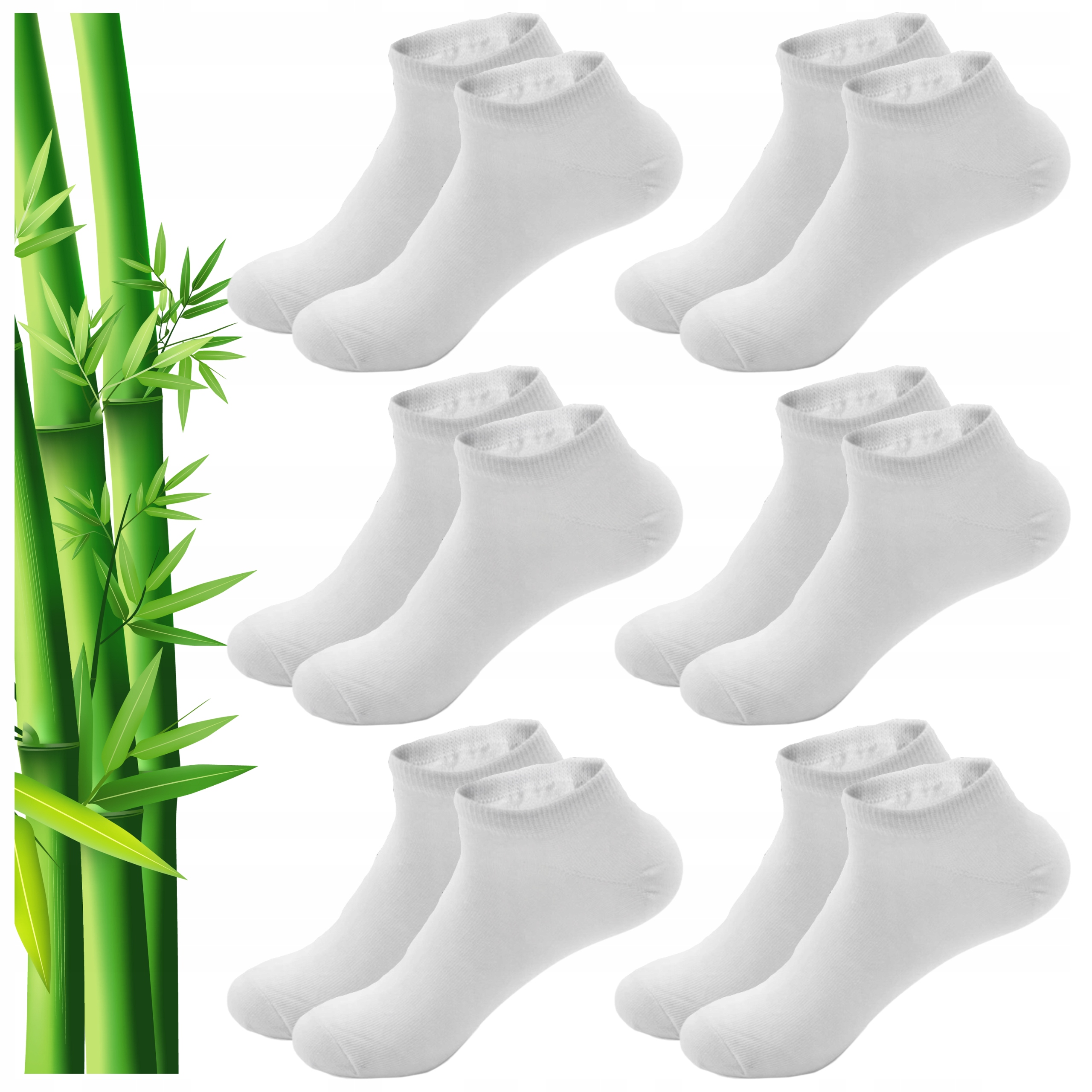 

6x Skarpety Stopki męskie Bambusowe krótkie 40-43