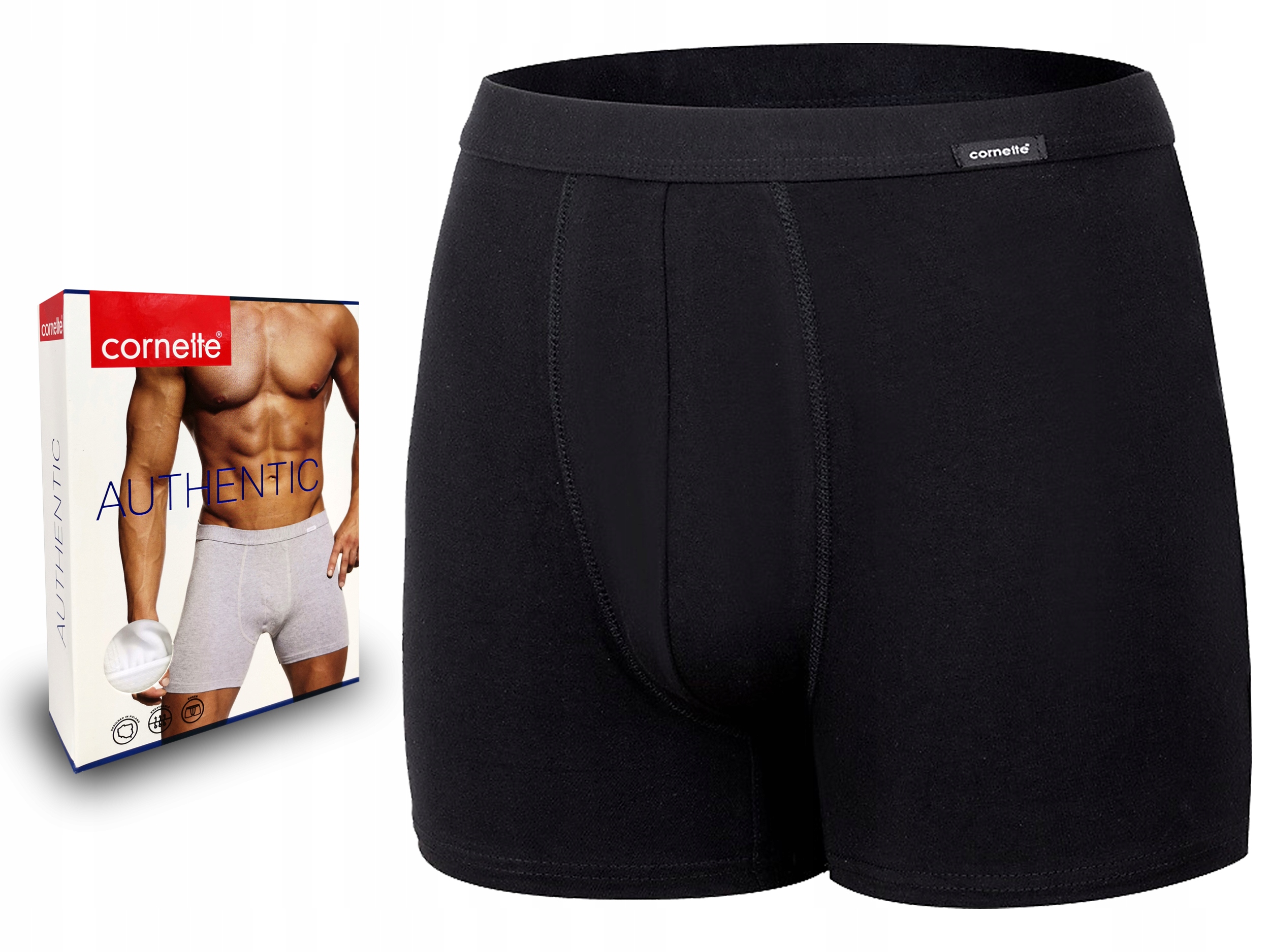 

Męskie bokserki Cornette Authentic, czarny, L