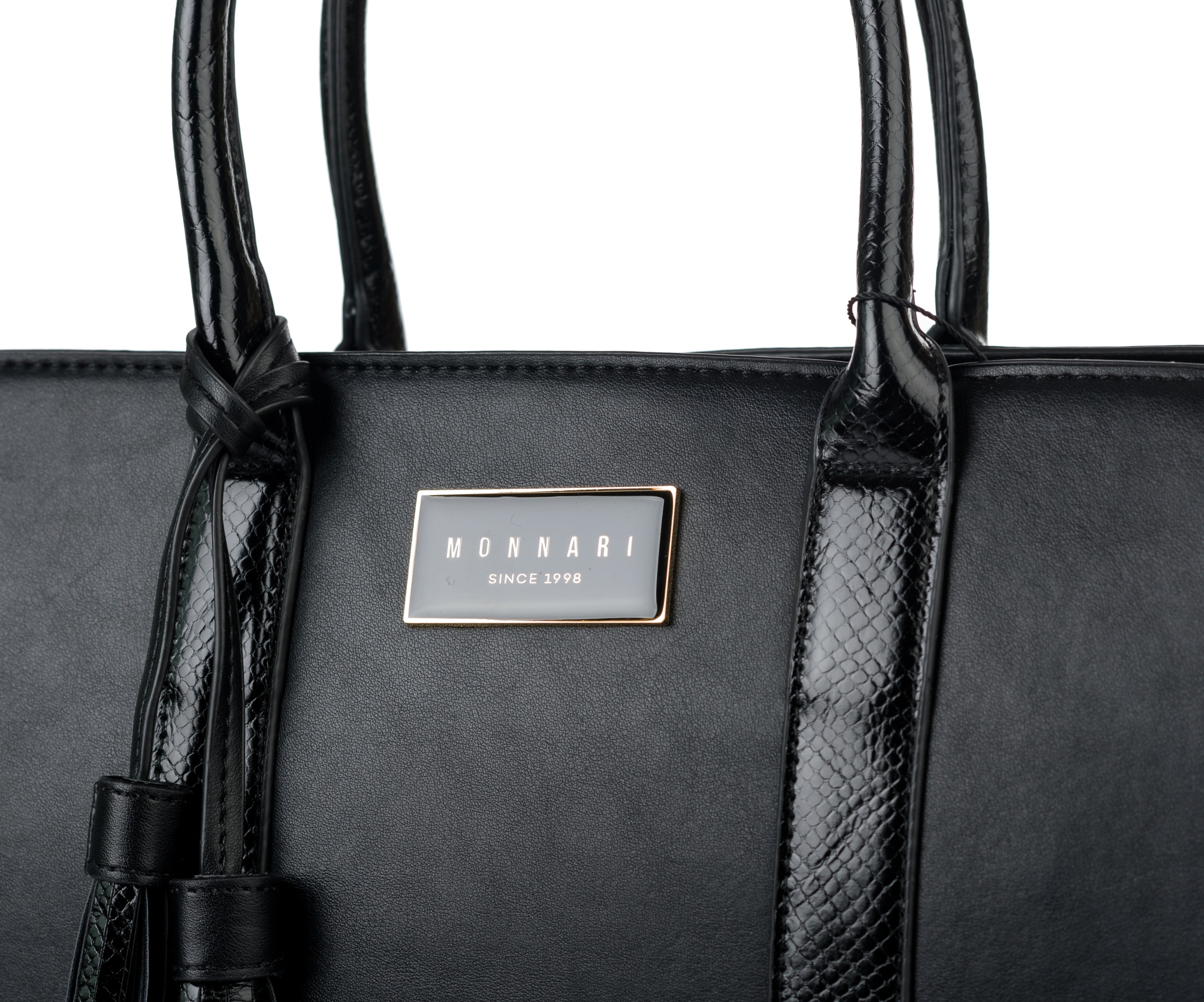 KLASYCZNA TORBA AKTÓWKA MONNARI KUFEREK CZARNA Styl miejski