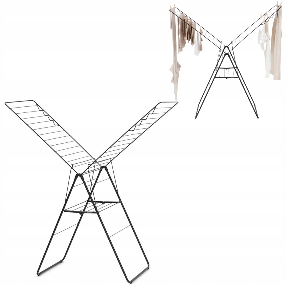 Brabantia HangOn Sušák na prádlo 25 m Černý matný