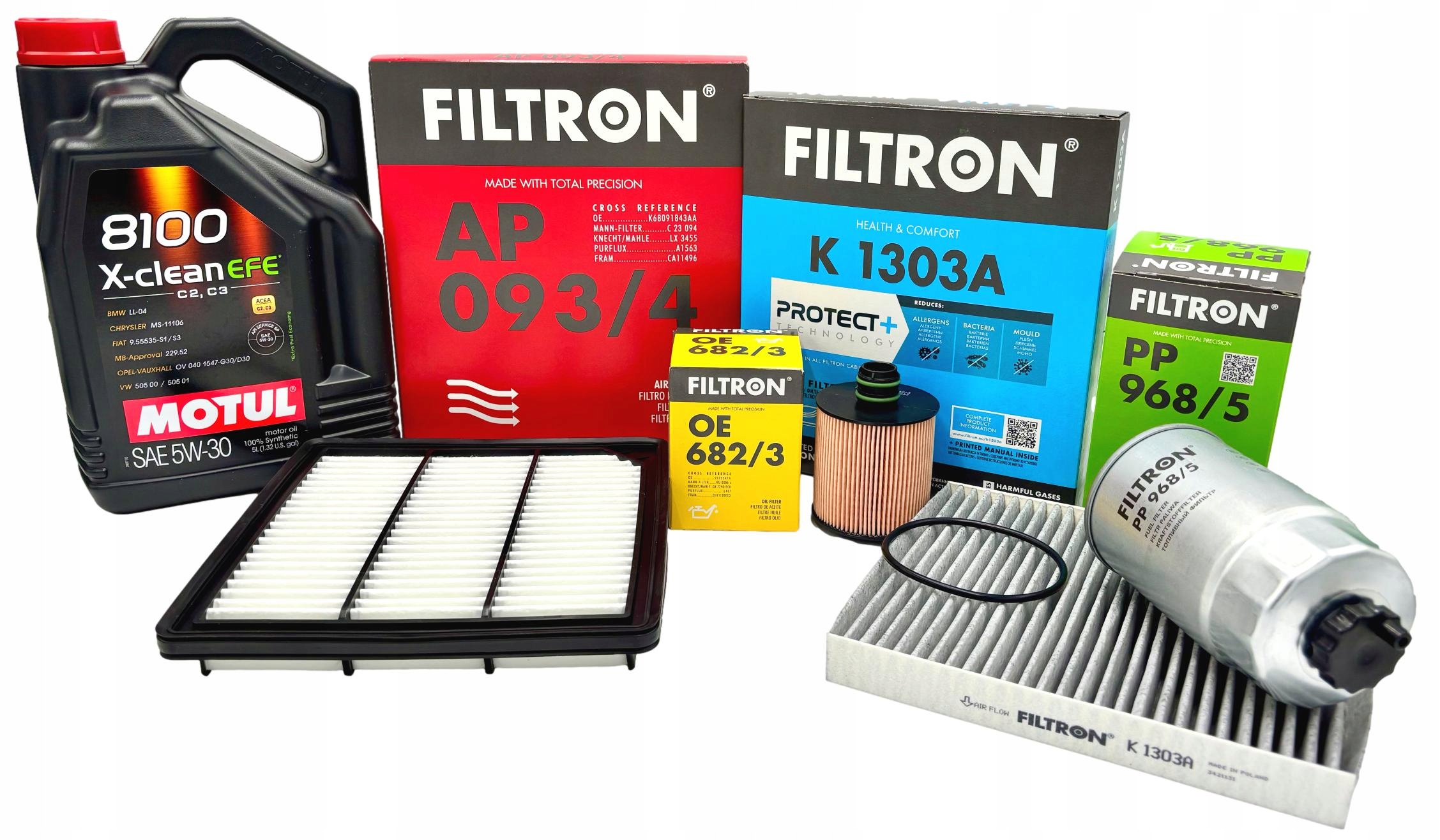 Filtron Sada filtrů olej 5l Fiat Freemont 11- 2.0 Ds MultiJet 140/170 koní