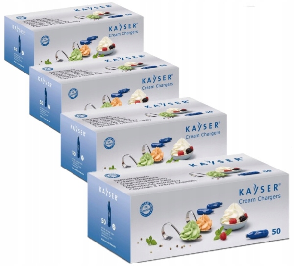 

Naboje do bitej śmietany N2O Kayser 200 Sztuk