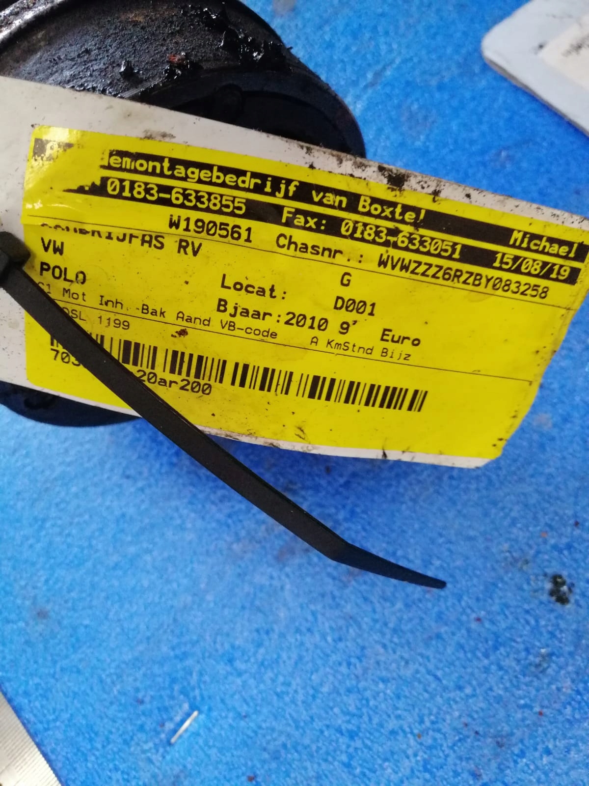 semi-axis VW POLO 2010 R right 1.2 TDI 6R0407761A