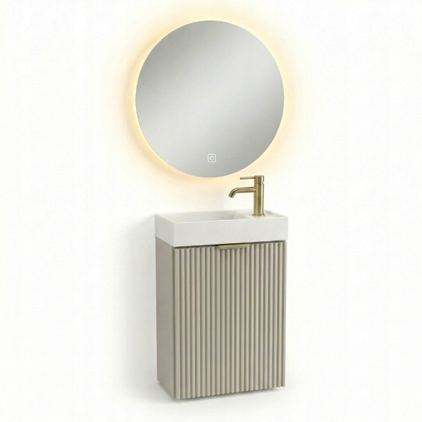 Koupelnová sada 40 cm Kašmír s umyvadlem a Led zrcadlem Willy