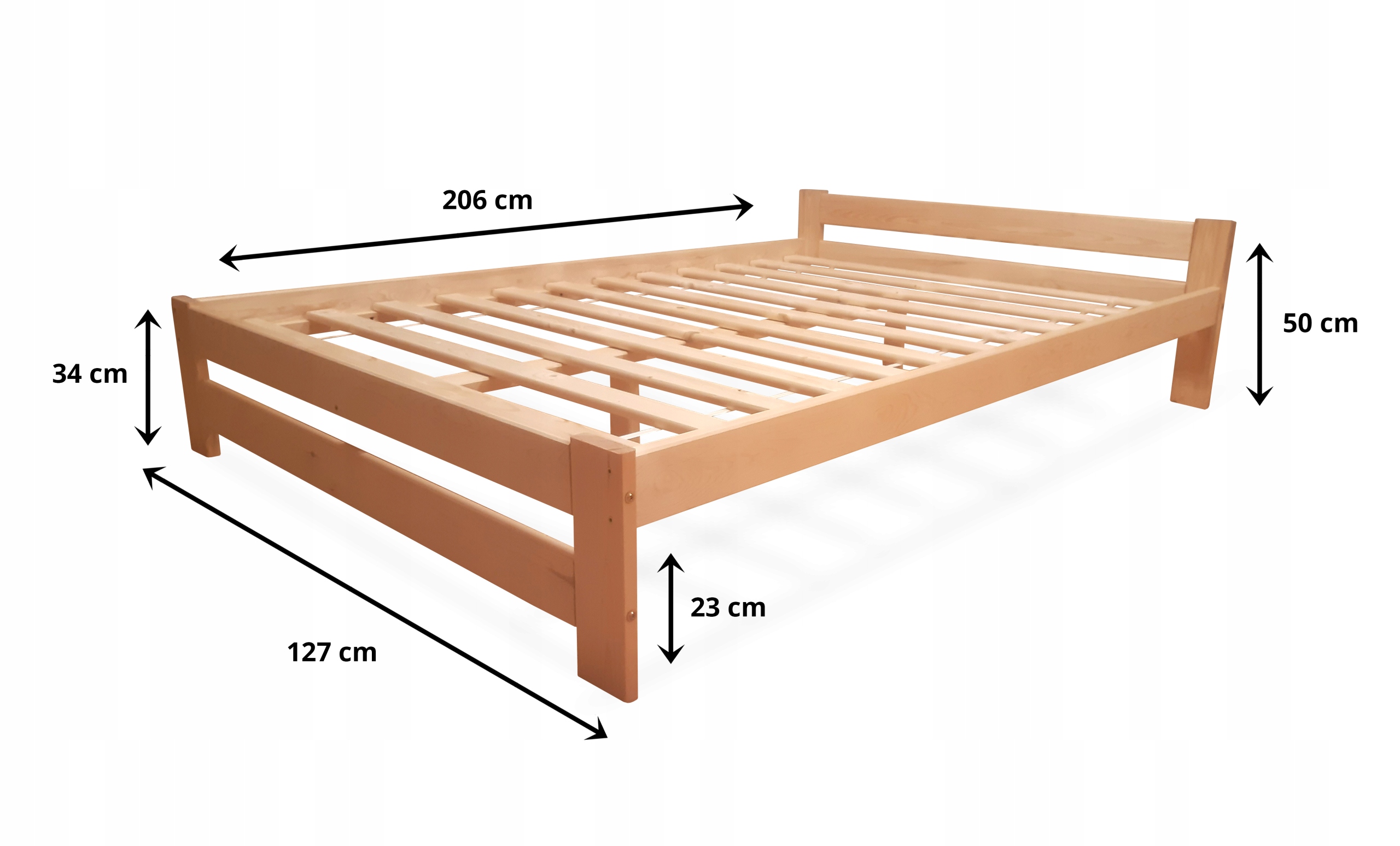 MEDINĖ pušinė LOVA 120x200 + RĖMAS Relax Baldo plotis 120 cm