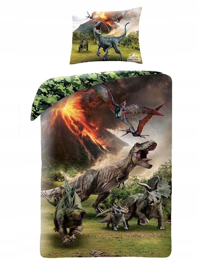 

Pościel Bawełniana 140X200 Jurassic World Blue