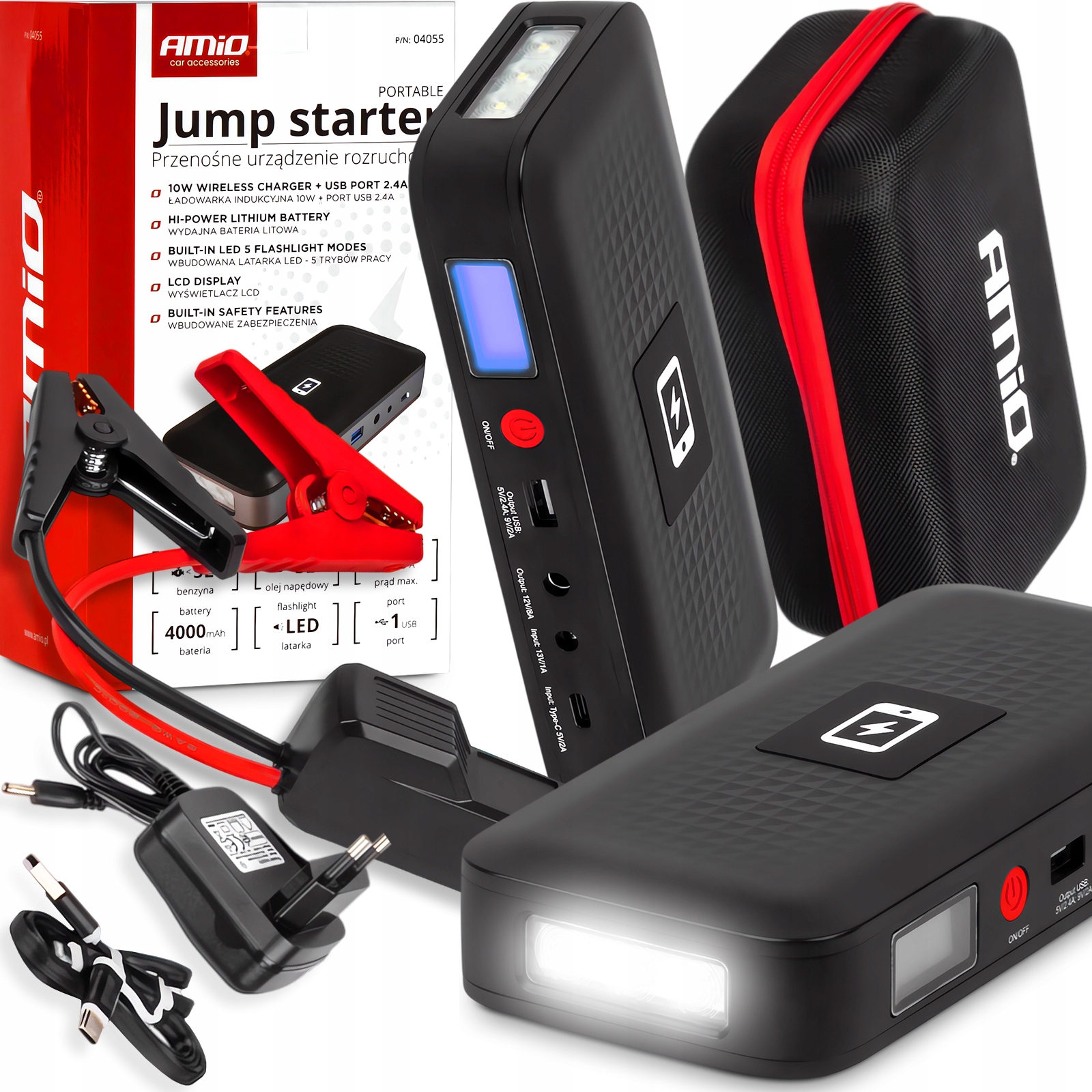 Štartovacie Zariadenie Booster Jump Starter Powerbank 12V 12Ah 800A Puzdro