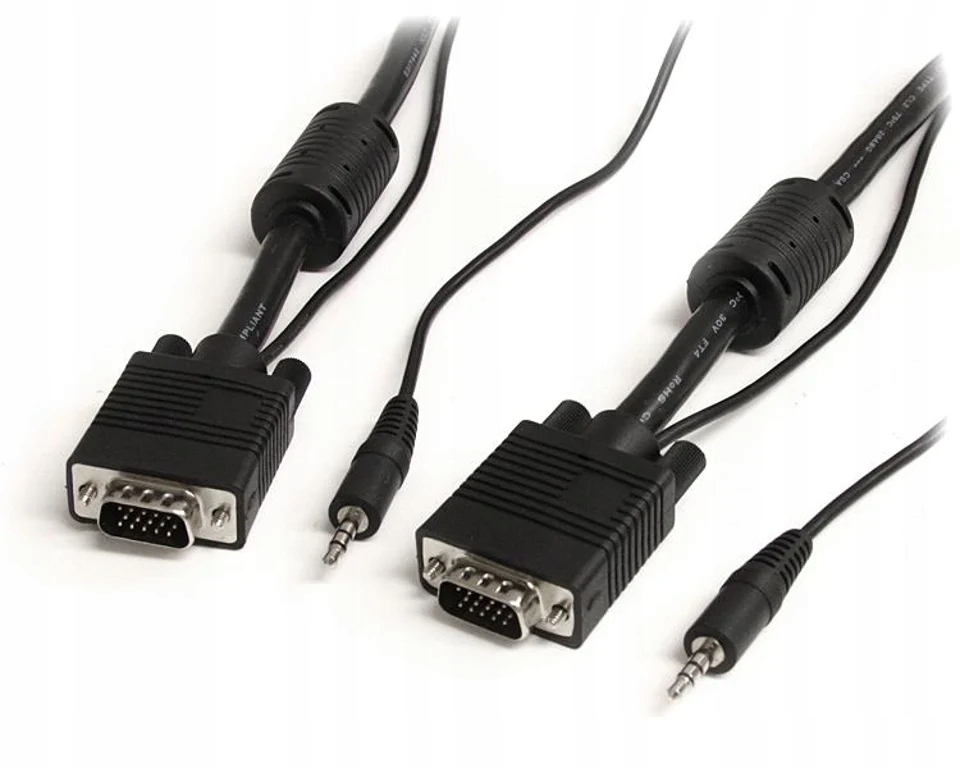 StarTech.com VGA, 3.5mm - VGA, 3.5mm, 5m VGA (D-Sub) + 3.5mm Czarny