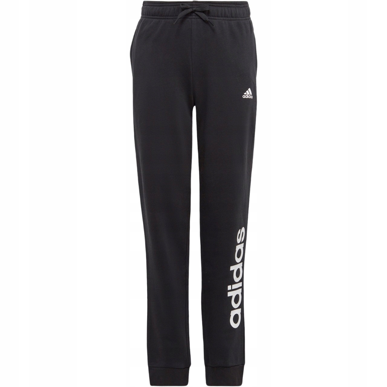 Spodnie dresowe młodzieżowe adidas Essentials Linear Logo czarne IB8907