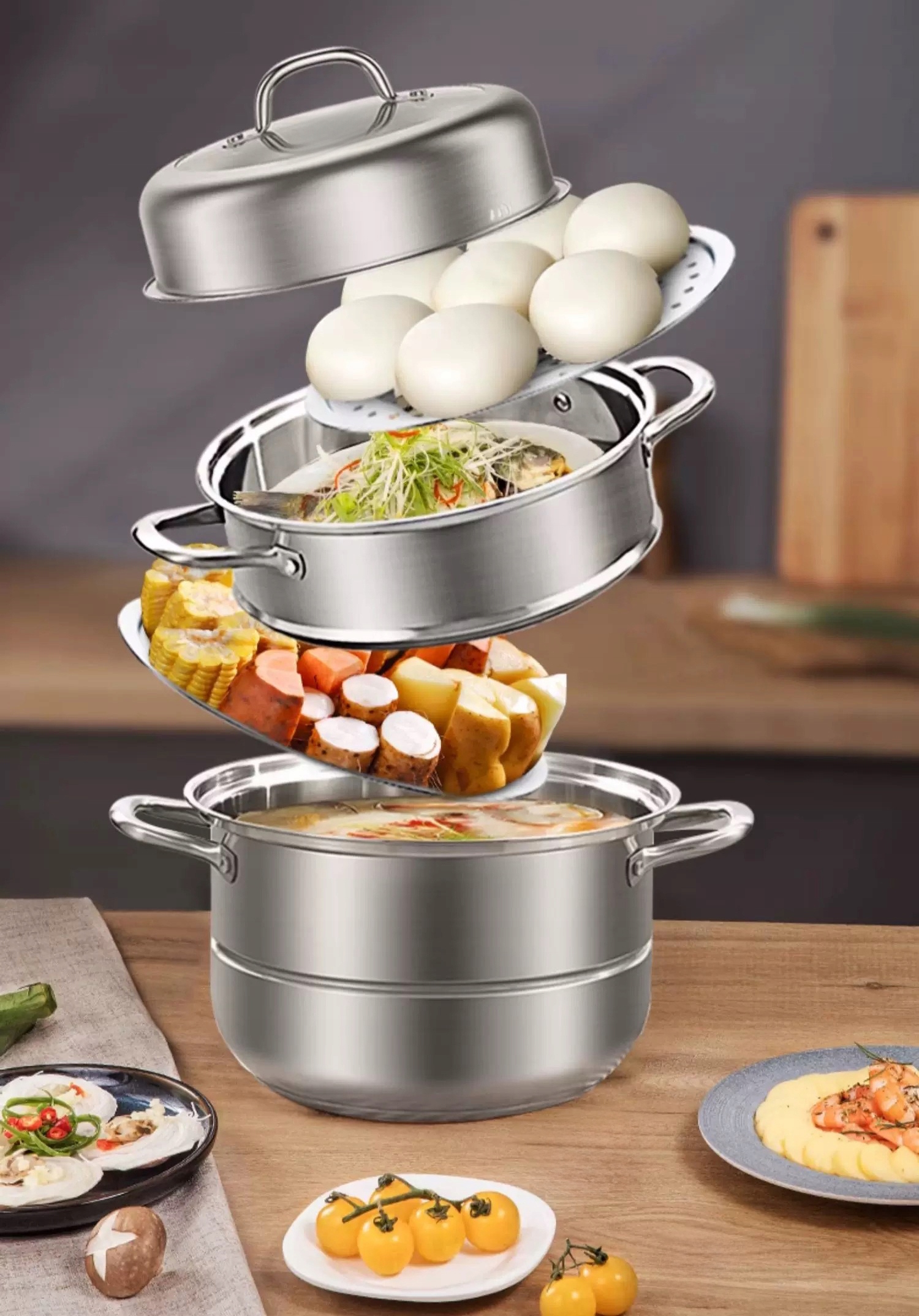 Hrnec na páru Ocel 316 12L 30cm Indukční plyn