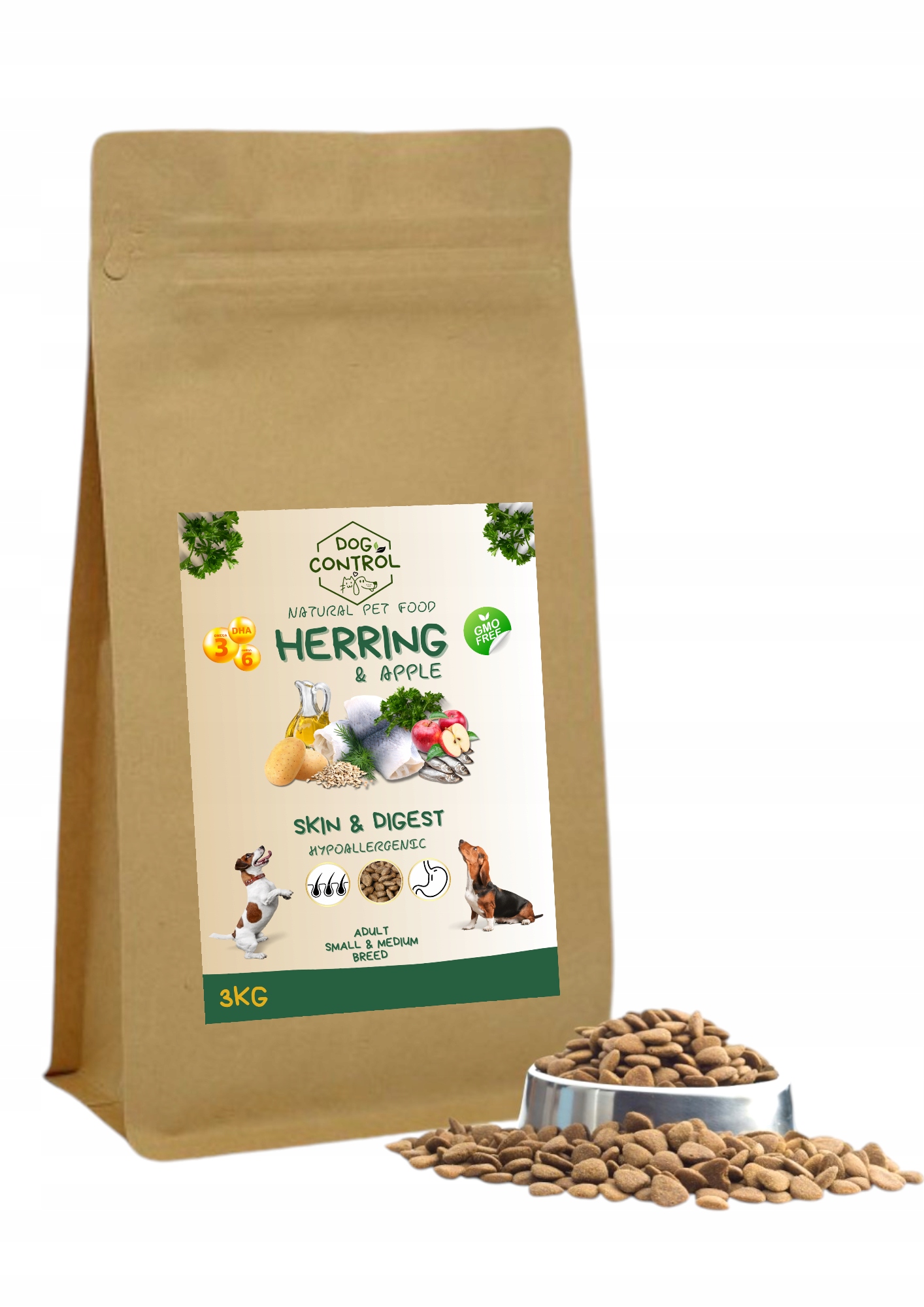 Dog Control Śledź z Jabłkiem karma bez grochu 3kg