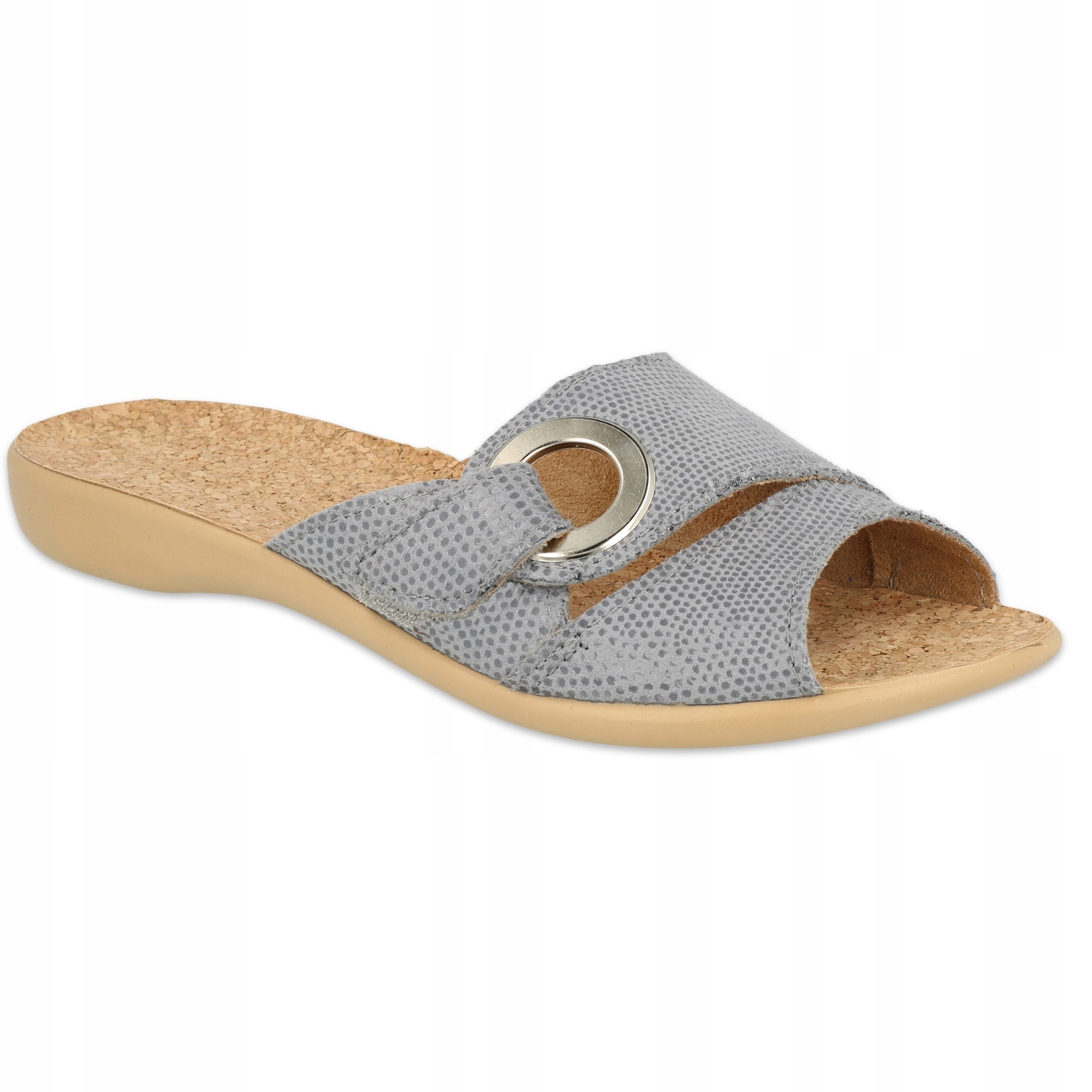 

Szare Skóra ekologiczna Buty Kapcie Befado r.41