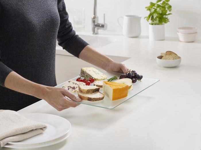 SZKLANA DESKA do krojenia HARTOWANA DUŻA 40x30 Marka inna