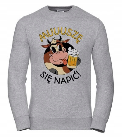 Pánská Mikina Musím se napít Šedá Dárek pro manžela tatínka, chlapa, pro něho