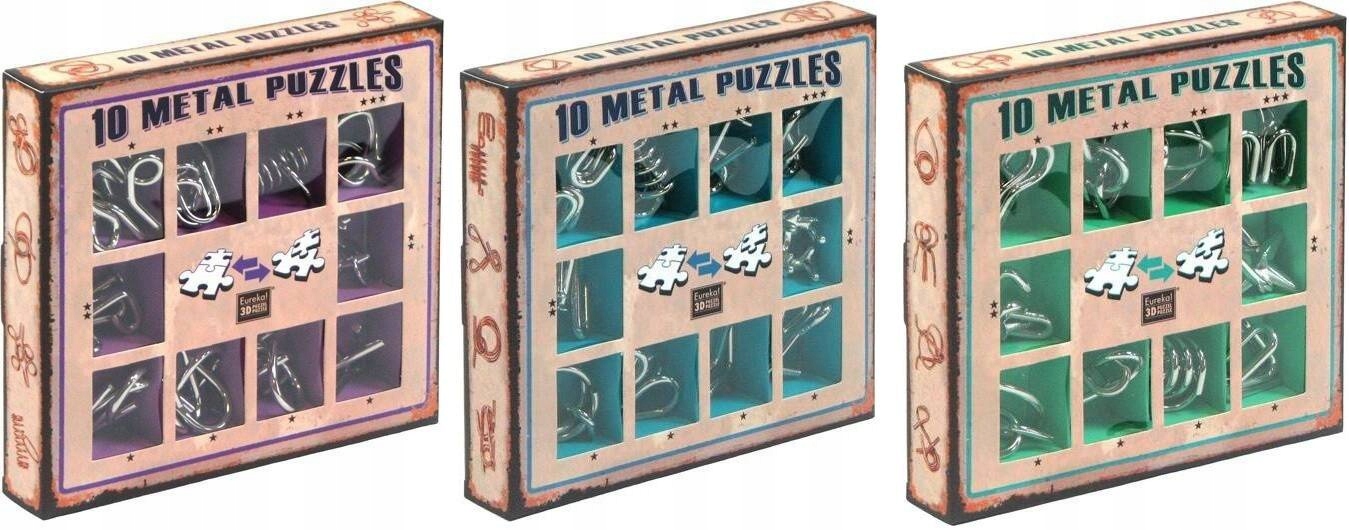 30 Łamigłówek Metalowych 30 Zadań Puzzli zagadek metal zestaw Puzzles