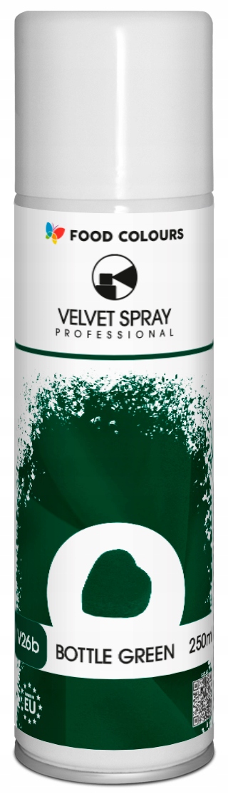 Levně Food Colours Velvet Spray Zelená Barva na Potraviny ve Spreji 250ml