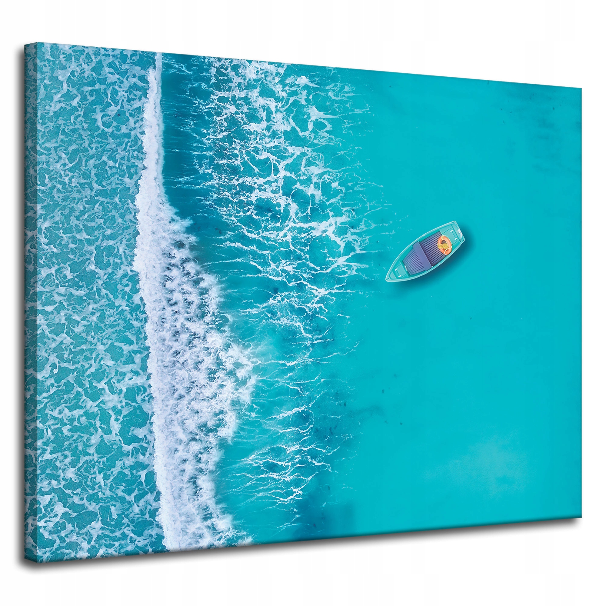 Obraz na plátně Modrá Loď uprostřed oceánu 100 x 80 cm
