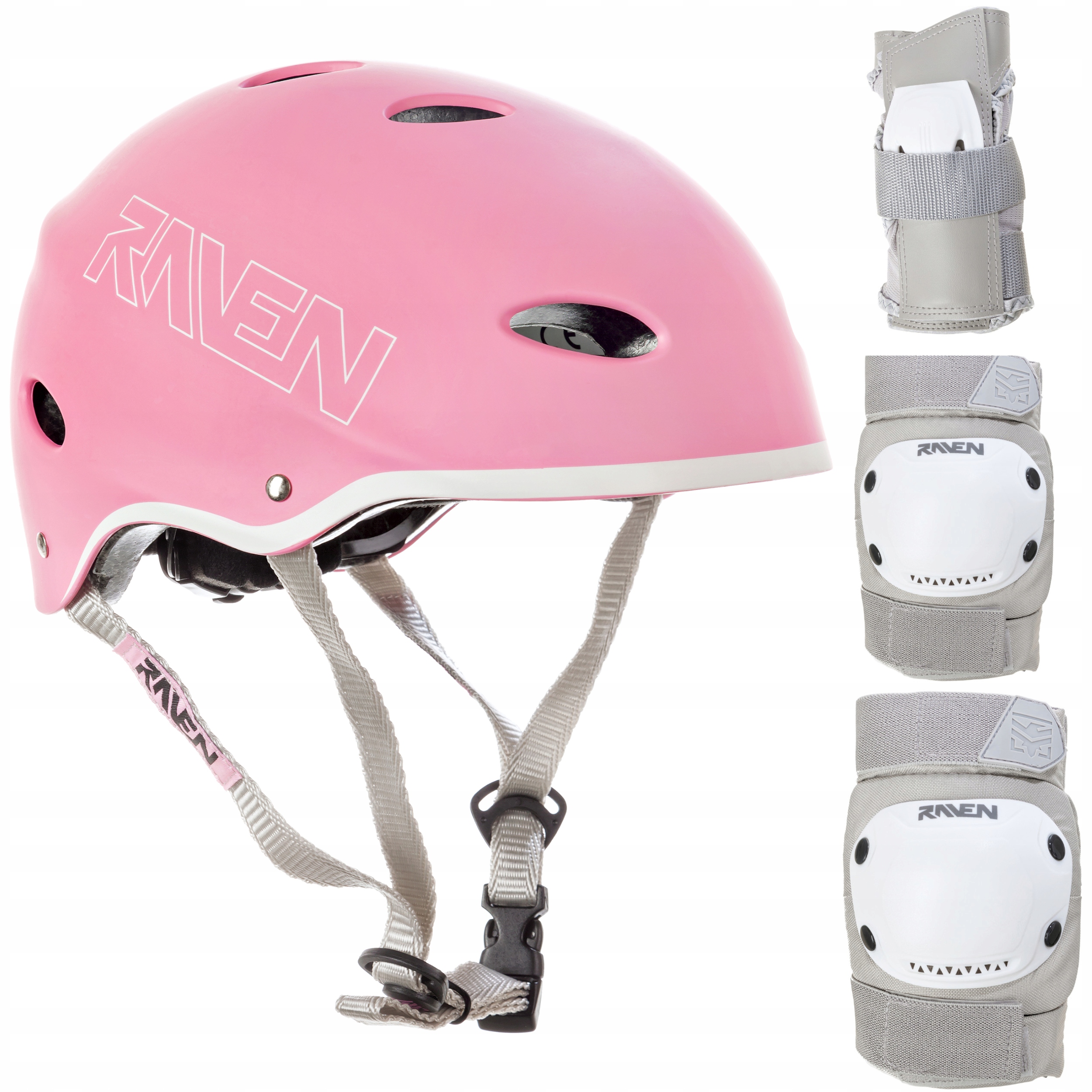 

Zestaw Raven Kask F511 Pink Xs+ Ochraniacze Xs