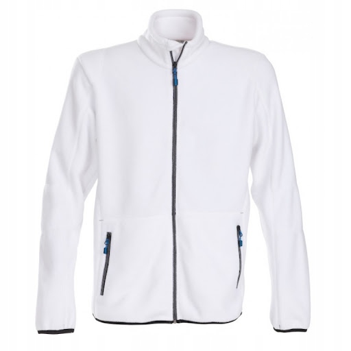 Bluza Polarowa Ciepły Polar Męski Rozpinany Biały Printer Speedway Roz. XL