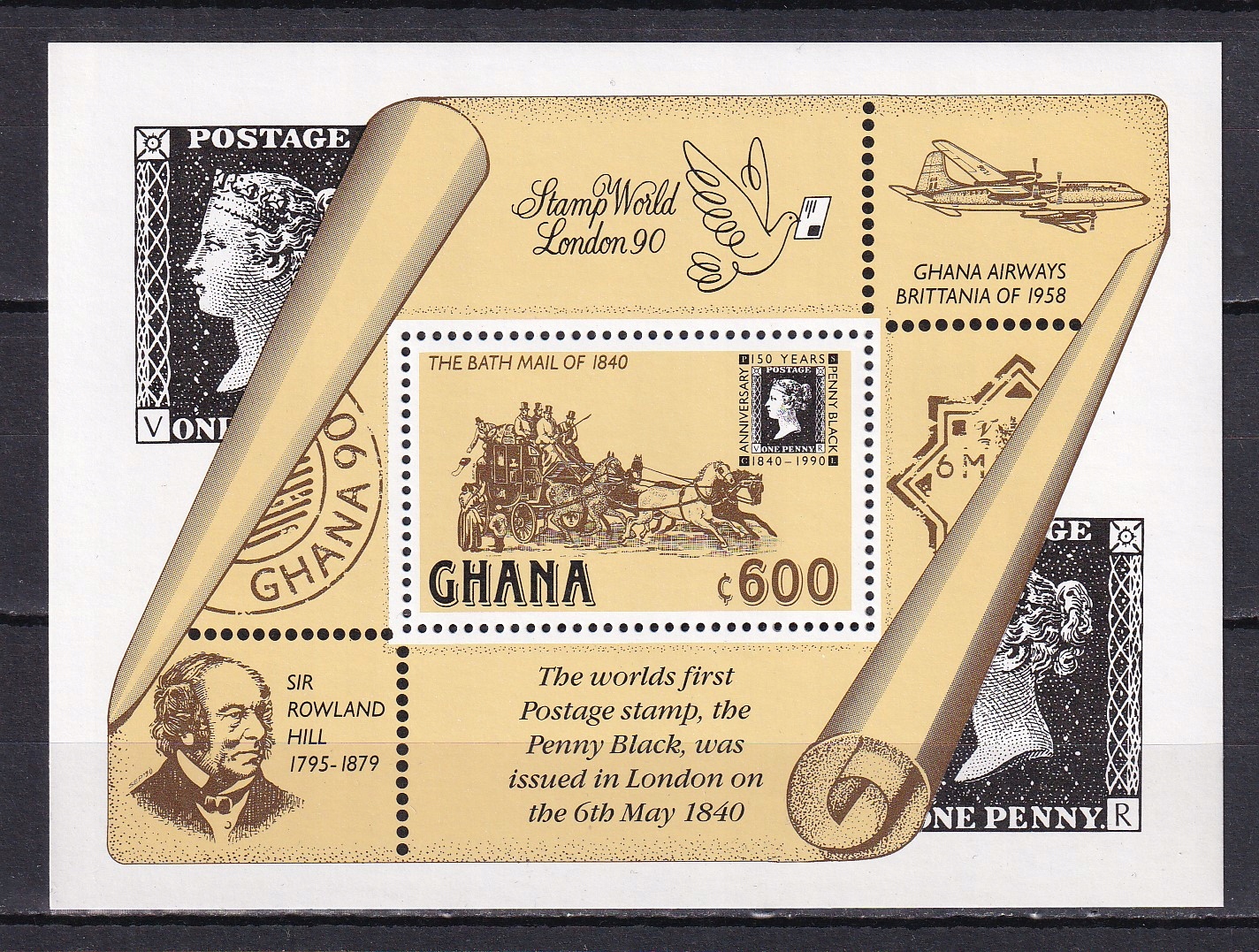 Ghana, Blok 155, 1990r.,stan **, A3910