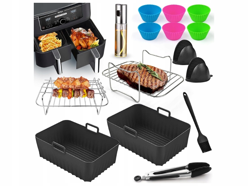 Akcesoria pro fritézu Airfryer Ninja Dvojitá fritéza Velká sada