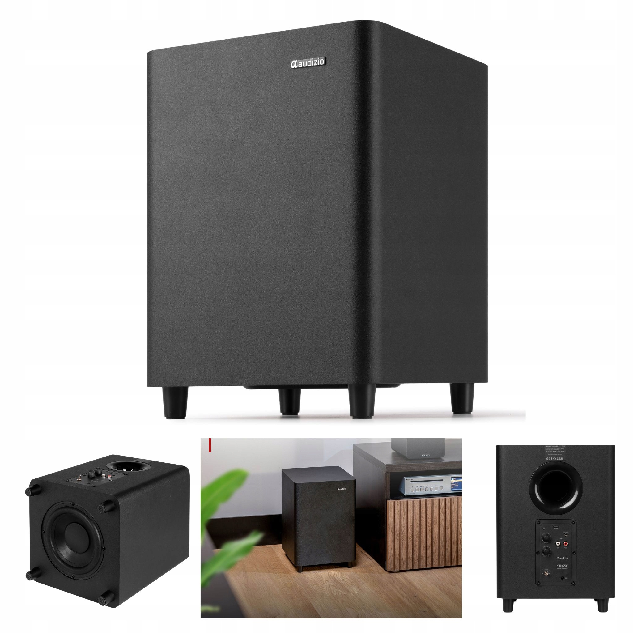 Aktywny subwoofer bass reflex 6,5'' 130W Audizio subwoofer do domu czarny