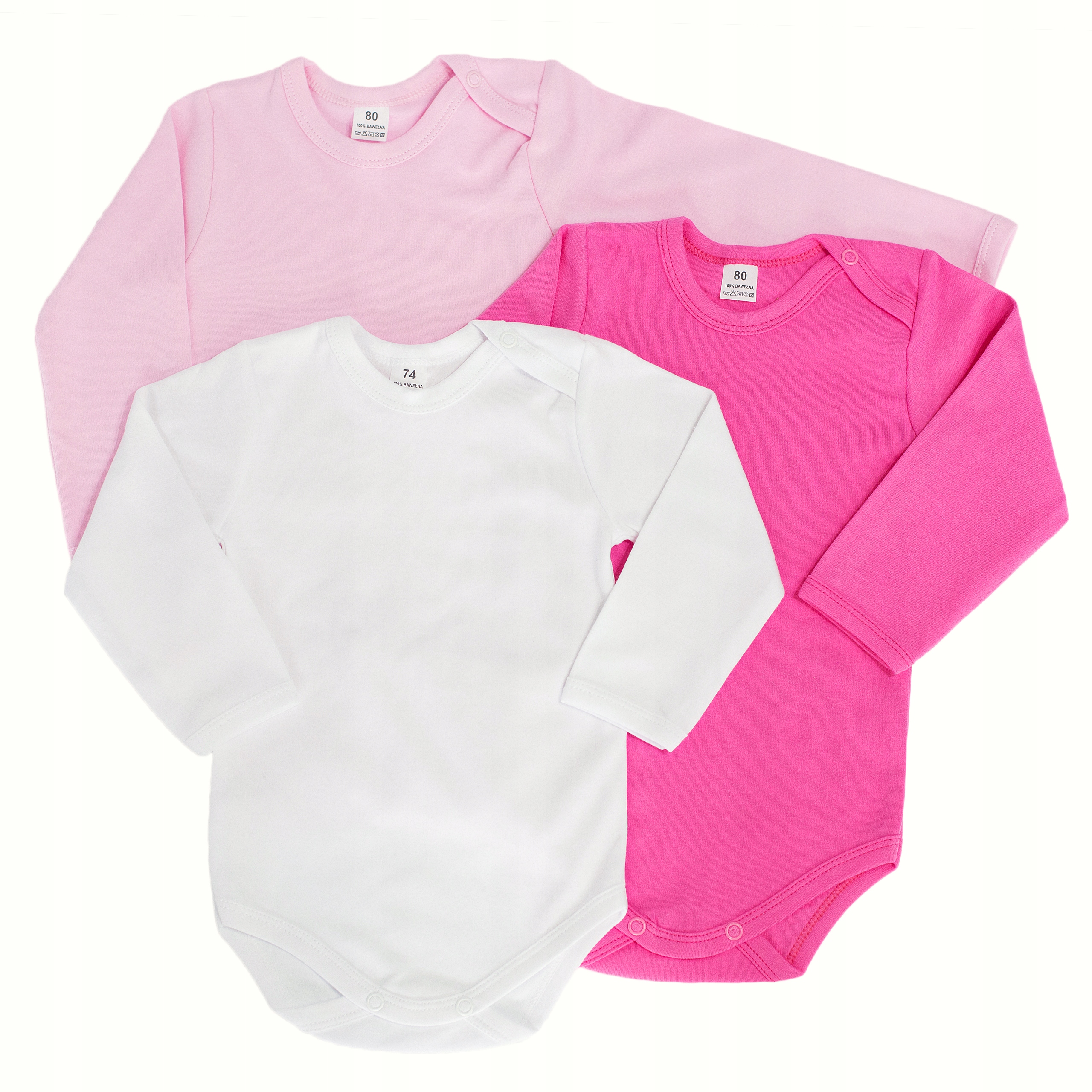 3PAK BODY DZIECIĘCE GŁADKIE PASTELE R86