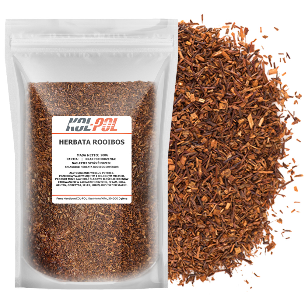 Levně Čaj Rooibos 200 g Superior Bez kofeinu, přírodní, vysoká kvalita Kol-Pol