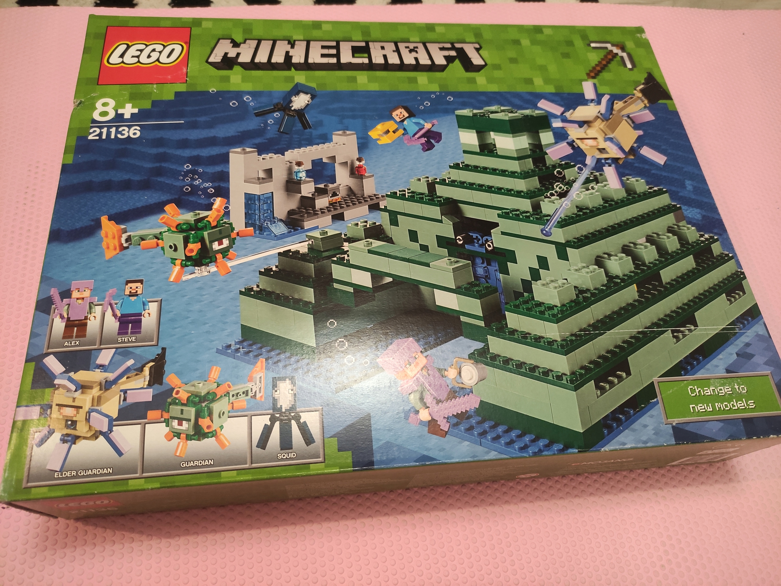 Lego 21136 Lego Elder Guardian Minecraft Guardian Ocean Monument