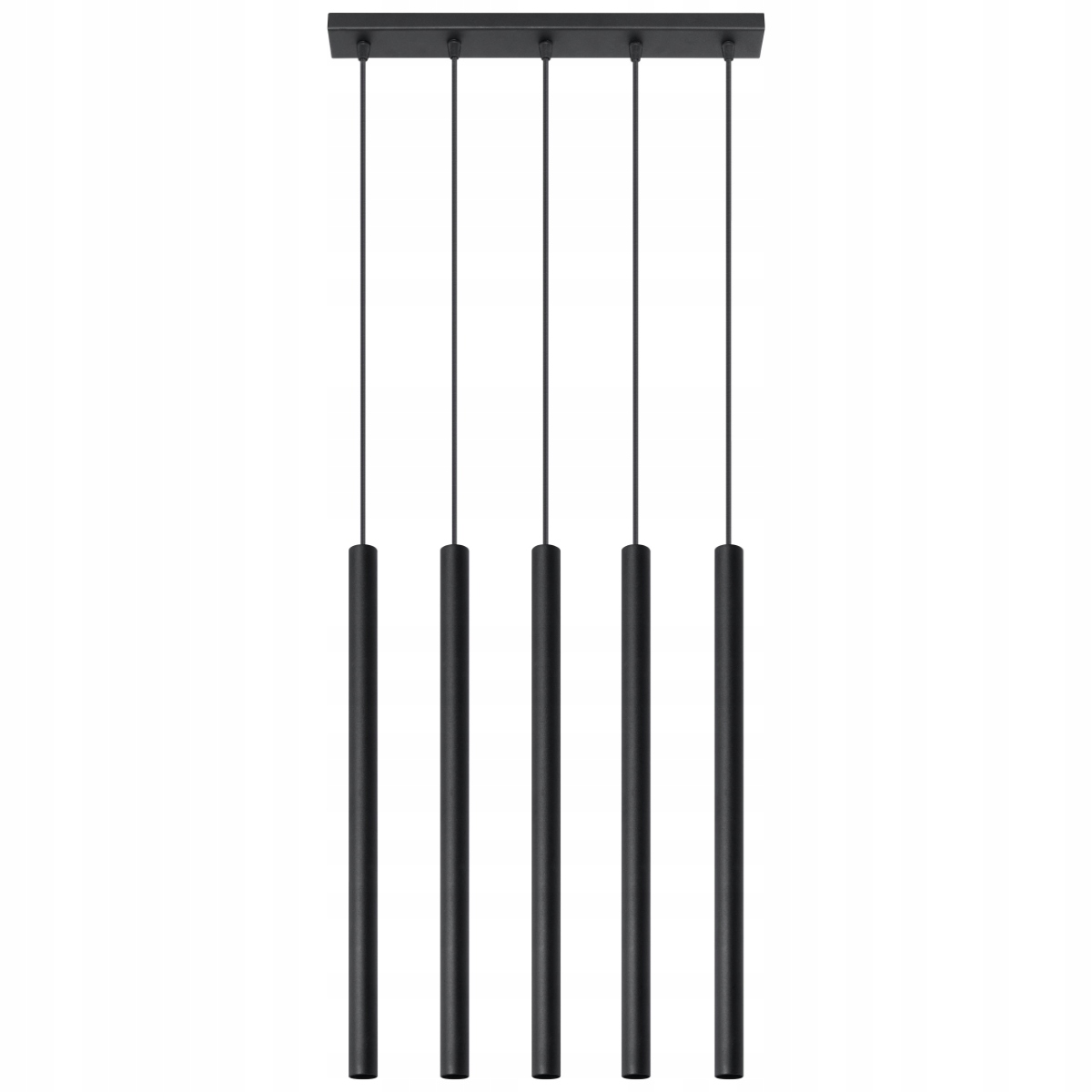 Lampa stropná závesná tuba 5x G9 Tubulárna závesná čierna Pastelo Sollux