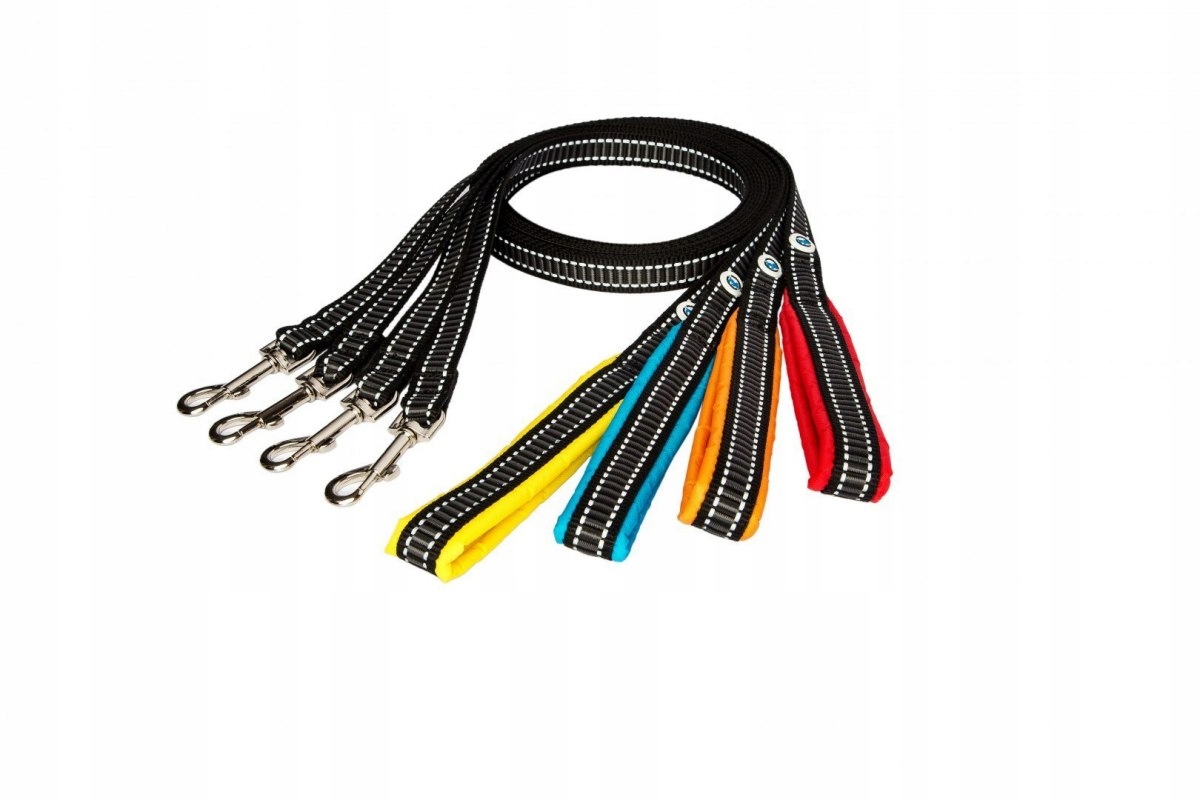 

Smycz Klasyczna,180cm-wyściełany uchwyt, Pomarańcz