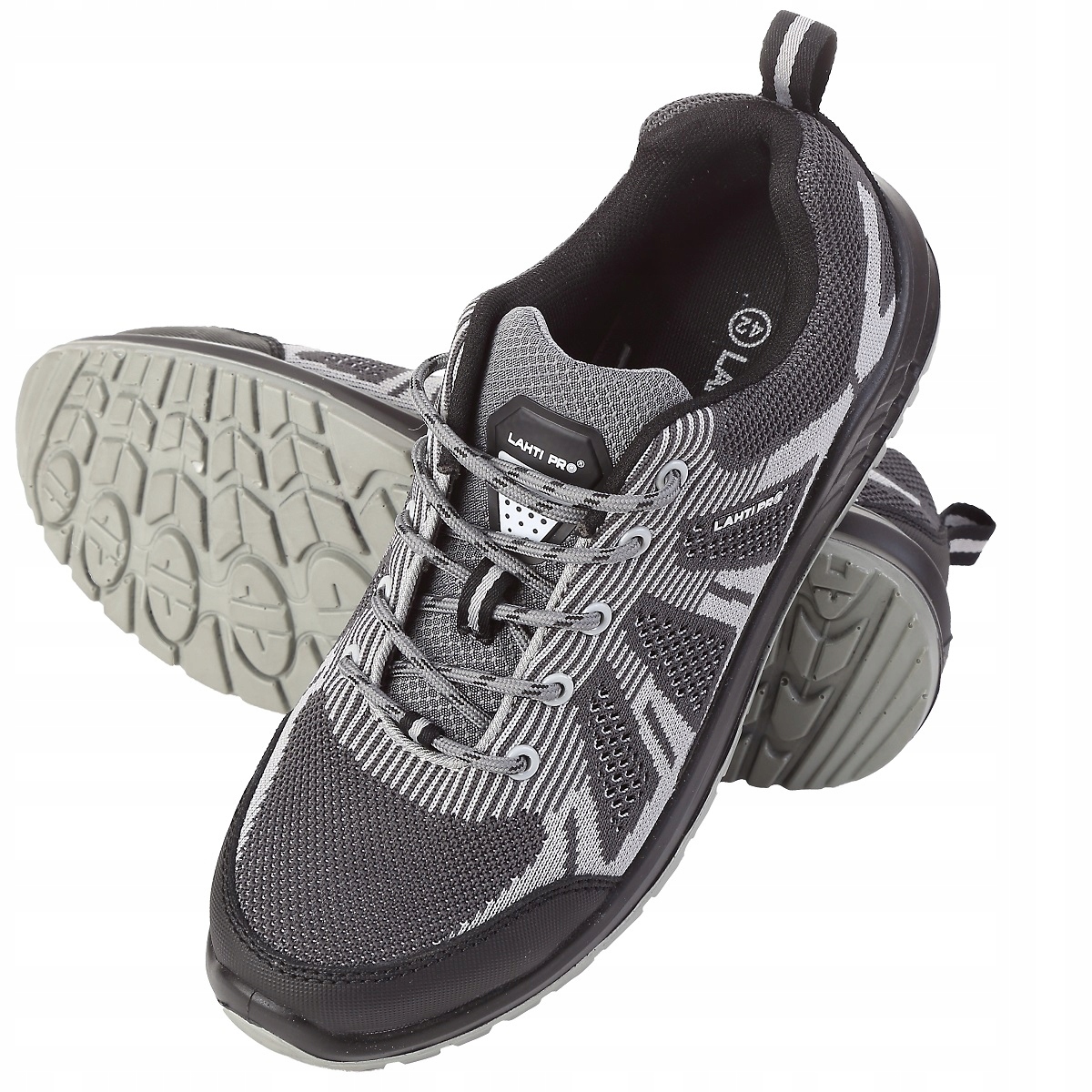 Obuwie robocze półbuty z dzianiny 3D szaro-czarne podnosek rozmiar 39 Lahti