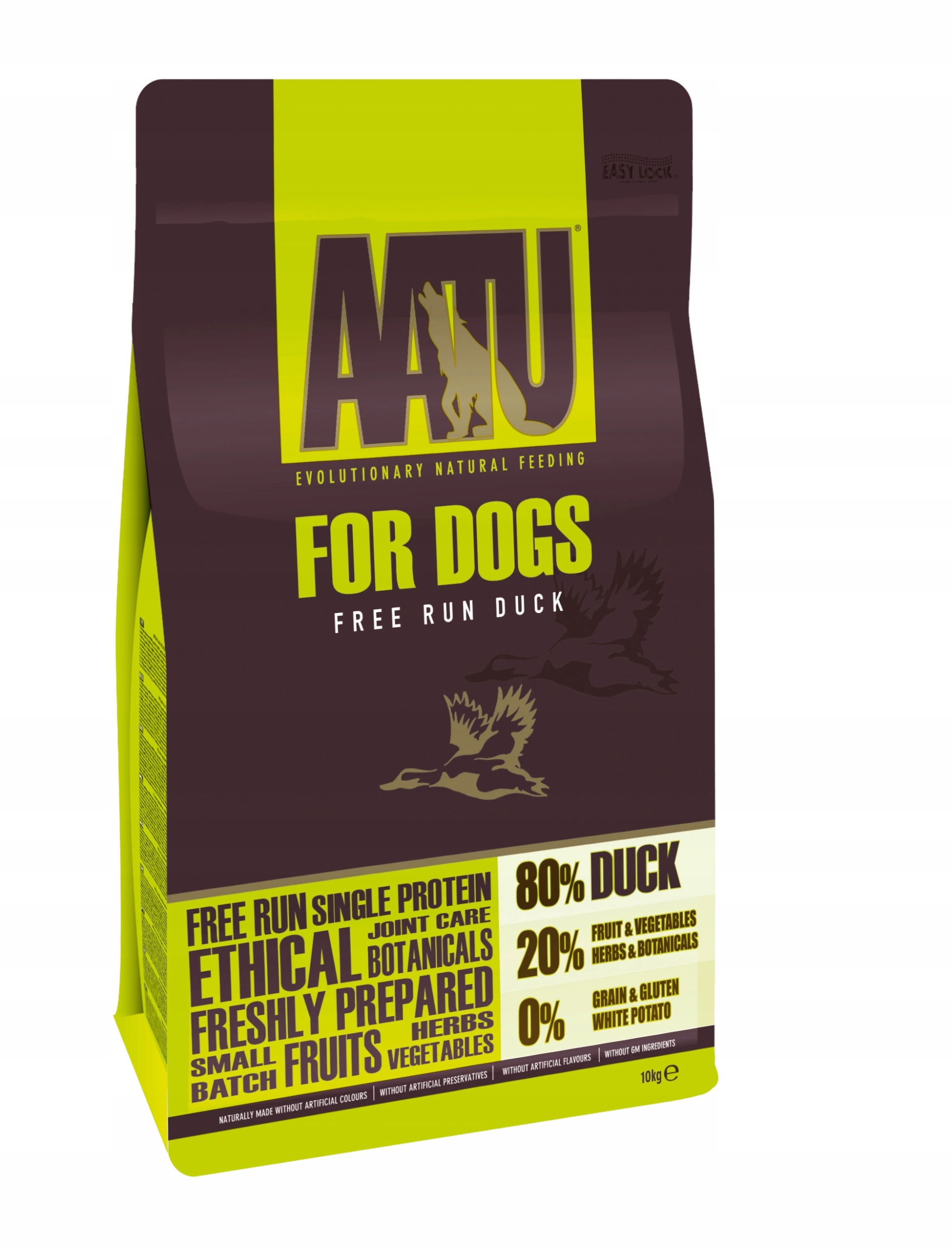 Levně Aatu Dog krmivo suchá kachna 10 kg