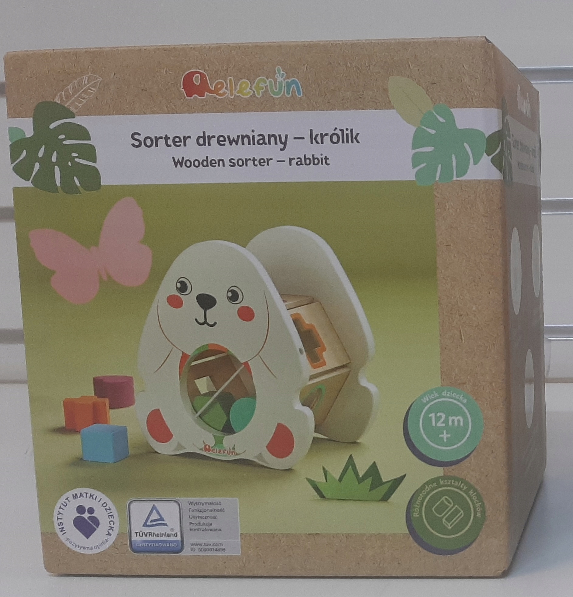 Drewniane klocki edukacyjne elefun