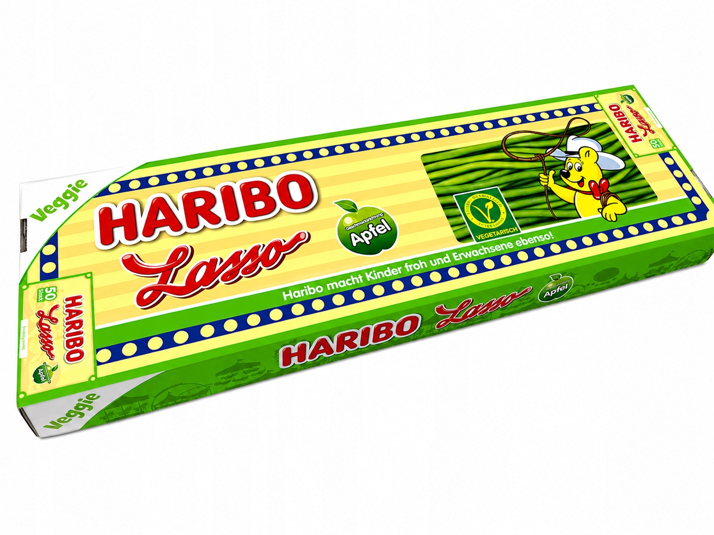 Haribo Lasso Żelki Kable Jabłko Apfel 50szt