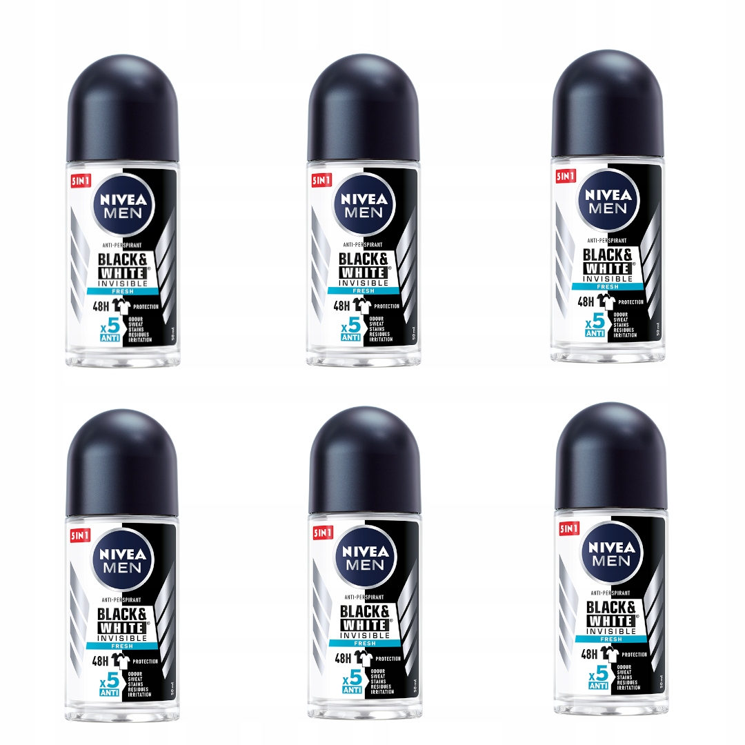 

Nivea Men Black And White Antyperspirant męski x 6