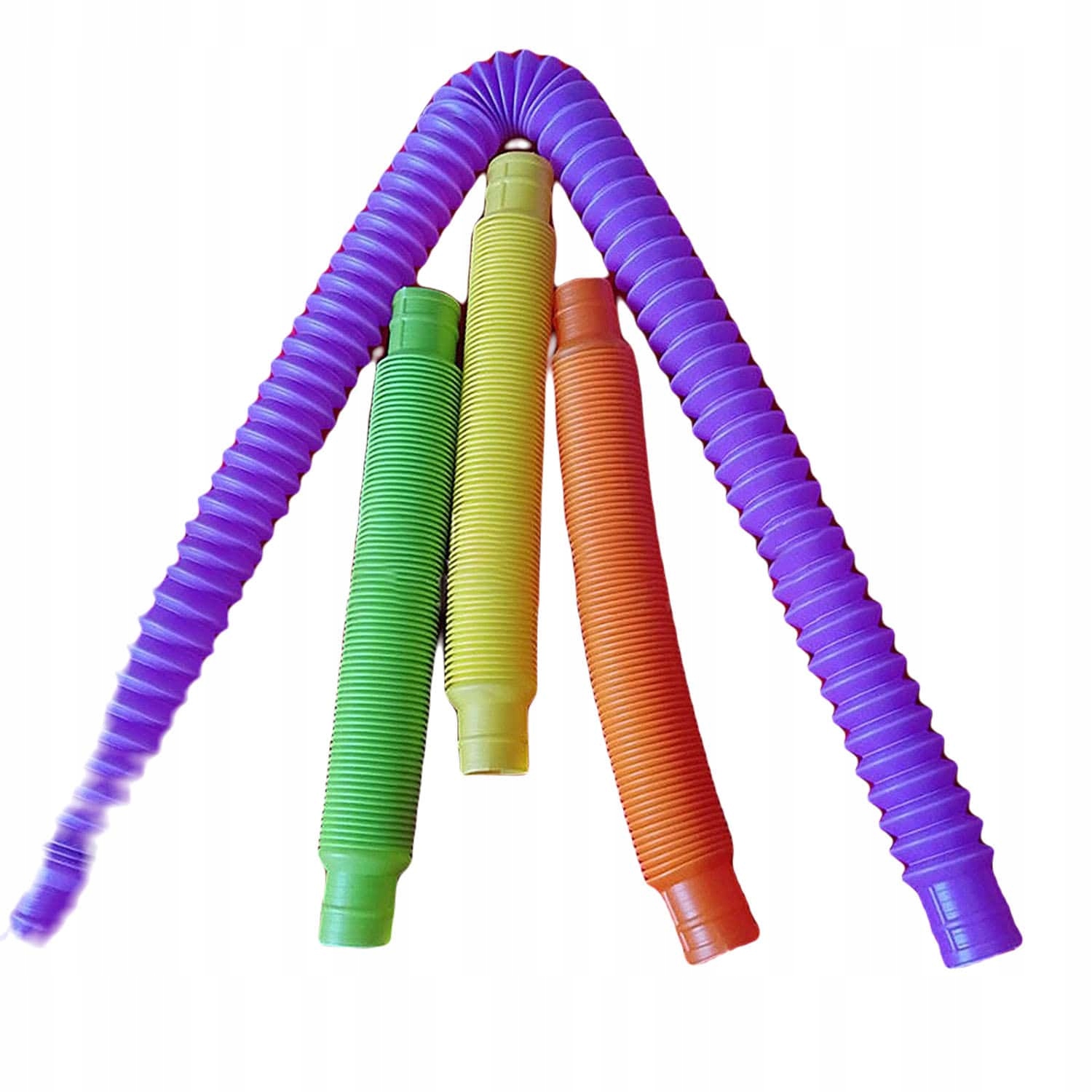 RURKI POP TUBE RURY TUBY SENSORYCZNE ZESTAW 4 SZTUKI RURKA ANTYSTRESOWA XXL Materiał plastik