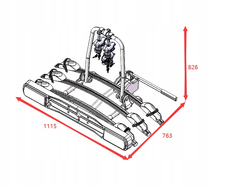 BAGAŻNIK ROWEROWY NA HAK 3 ROWERY Typ uchwytu platforma