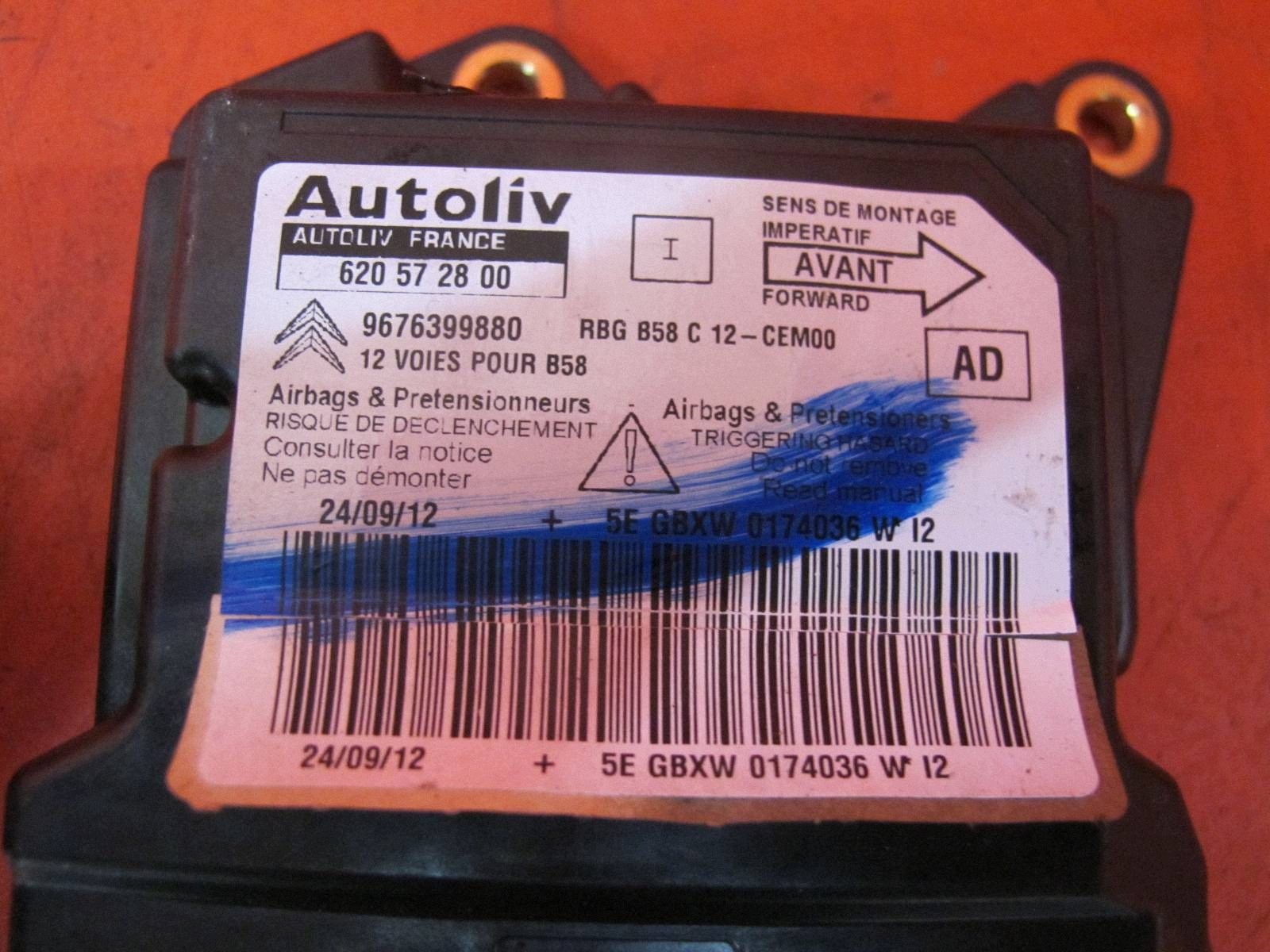CITROEN C4 GRAND PICASSO 1 e UA SENSOR modulo centralina airbag 9676399880